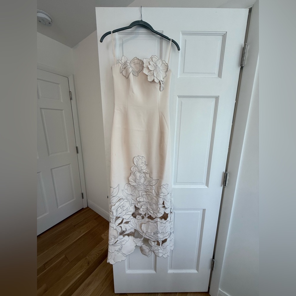 Leo Lin Rayna Crepe strapless  Dress